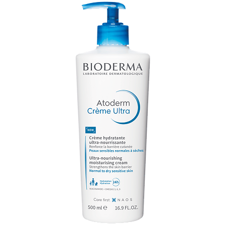 Изображение товара Bioderma Atoderm Крем Ультра для увлажнения нормальной и сухой кожи лица и тела 500 мл 1 шт