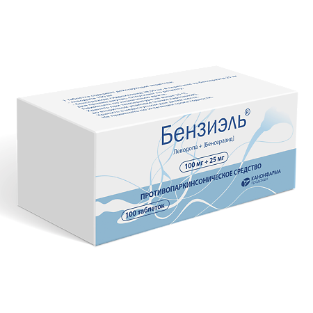 Бензиэль таблетки 100 мг+25 мг 100 шт