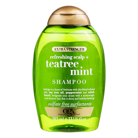 Изображение товара OGX Освежающий шампунь для кожи головы с маслом Чайного дерева и мятой Extra Strength Refreshing Scalp+Teatree Mint Shampoo 385 мл 1 шт