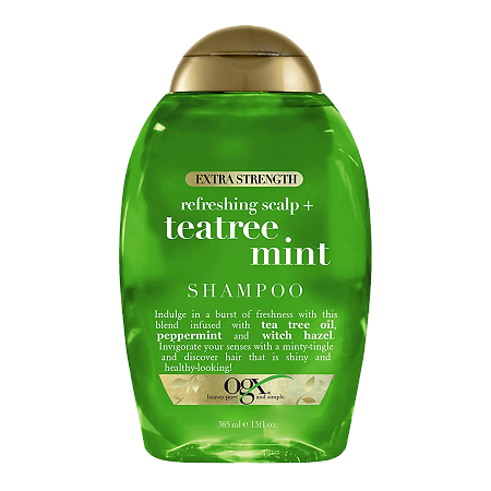 OGX Освежающий шампунь для кожи головы с маслом Чайного дерева и мятой Extra Strength Refreshing Scalp+Teatree Mint Shampoo 385 мл 1 шт