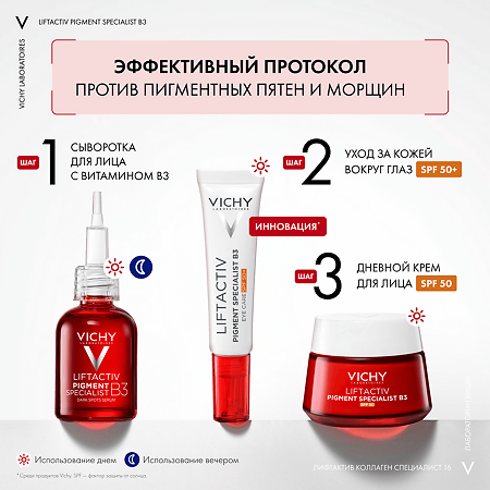 Vichy Liftactiv Крем дневной с витамином B3 против пигментации SPF50 50 мл