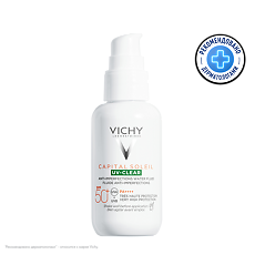 Купить Vichy Capital Soleil UV-Clear Флюид солнцезащитный для лица против несовершенств SPF50+ 40 мл цена