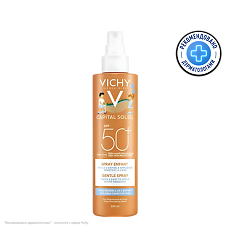 Купить Vichy Capital Soleil Солнцезащитный легкий флюид-спрей для детей водостойкий SPF50+ 200 мл 1 шт цена