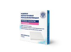 Купить Повязка коллагеновая ранозаживляющая 100х100х8 мм 1 шт цена