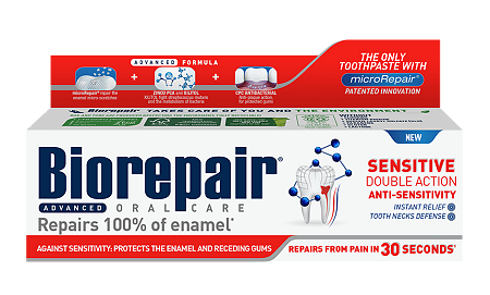 Biorepair Sensitive Double Action Зубная паста против гиперчувствительности 75 мл 1 шт