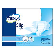 Купить Tena Slip Original подгузники для взрослых р.L (96 - 150 см) 30 шт цена