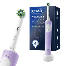 Купить Oral-B Электрическая зубная щетка Vitality PRO D103.413.3 CrossAction Protect X Clean Lilac лиловая 1 шт цена