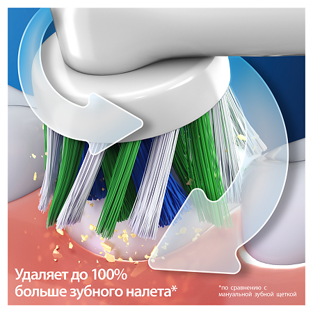 Oral-B Электрическая зубная щетка Vitality PRO D103.413.3 CrossAction Protect X Clean White белая 1 шт