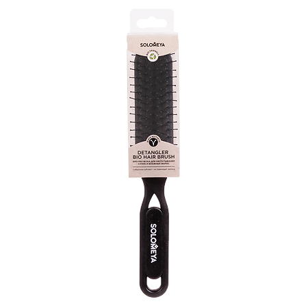 Изображение товара Био-расческа для волос Solomeya черная, натуральный материал, компактная