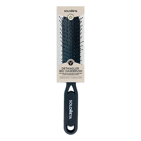 Solomeya Расческа для распутывания сухих и влажных волос Черная 1 шт