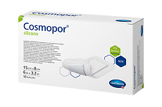 Купить Повязка Космопор силикон/Cosmopor silicone на рану впитывающая пластырного типа 15 х 8 см 10 шт цена