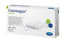 Купить Повязка Космопор силикон/Cosmopor silicone на рану впитывающая пластырного типа 20 х 10 см 10 шт цена