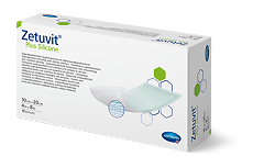 Купить Повязка Цетувит Плюс Силикон/Zetuvit Plus Silicone суперабсорбирующая стерильная 10 х 20 см 10 шт цена