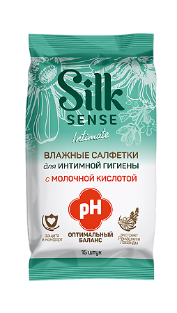 Ola! Silk Sense Влажные салфетки для интимной гигиены Ромашка и Лаванда 15 шт