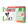 Inspector Quadro C Капли на холку для собак 4-10 кг пипетка 3 шт