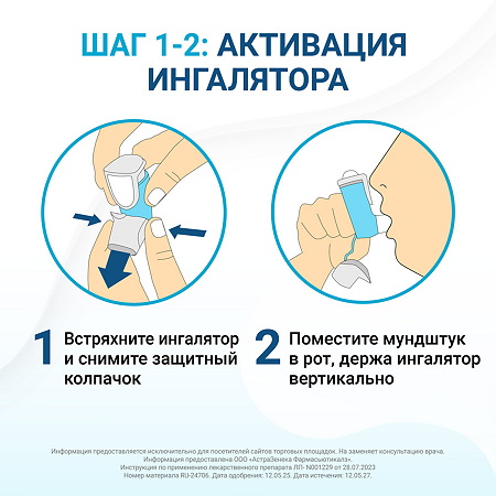 Брезтри Аэросфера аэрозоль для ингаляций дозированный 160 мкг+7,2 мкг+5 мкг/доза 120 доз
