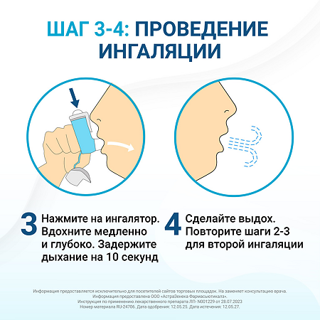 Брезтри Аэросфера аэрозоль для ингаляций дозированный 160 мкг+7,2 мкг+5 мкг/доза 120 доз