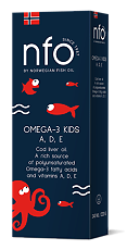 Купить NFO Omega-3 Cod Liver Oil А, Д, Е Жир печени трески А, D, Е фл 250 мл цена