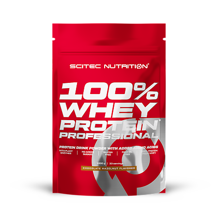 Scitec Nutrition 100% Вэй Протеин Профэшнл / Whey Protein Professional порошок со вкусом шоколад и лесной орех по 1000 г 1 шт