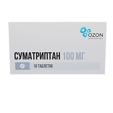 Купить Суматриптан таблетки покрыт.плен.об. 100 мг 10 шт цена