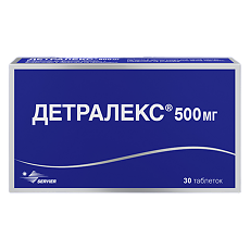 Купить <strong>Детралекс</strong> таблетки покрыт.плен.об. 500 мг 30 шт цена