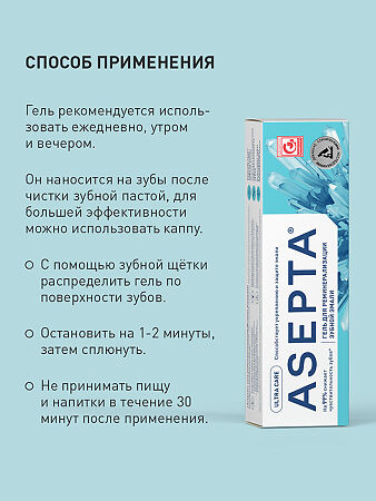 Асепта гель для зубов реминерализующий 40 г 1 шт
