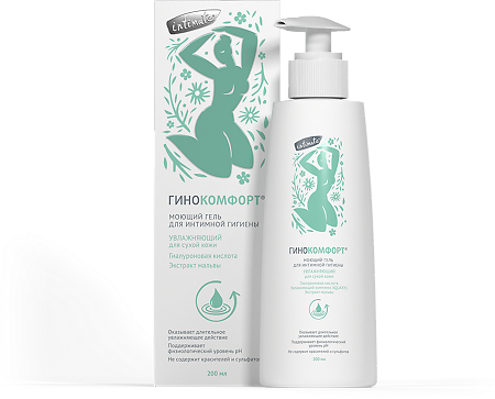 Гинокомфорт моющий гель для интимной гигиены увлажняющий экстракт Мальвы 200 мл 1 шт