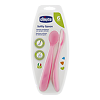 Chicco Ложка мягкая силиконовая 6м+ розовая 2 шт