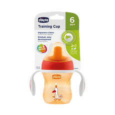 Купить Chicco Поильник Training Cup 6м+ оранжевый 1 шт цена