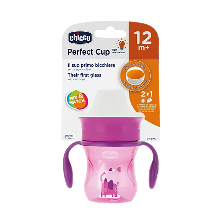 Chicco Поильник Perfect Cup 12м+ розовый 1 шт