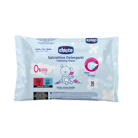 Chicco Влажные салфетки очищающие 16 шт