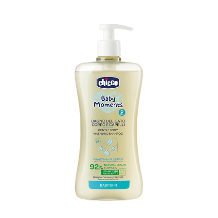 Изображение товара Нежная пенка для тела и волос Chicco Baby Moments 0м+ 500 мл гипоаллергенная