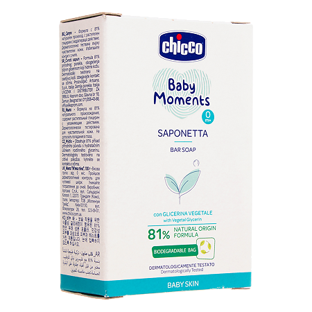 Chicco Мыло Baby Moments 0м+ 100 г