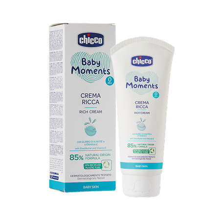 Изображение товара Детский питательный гипоаллергенный крем Chicco Baby Moments 100 мл