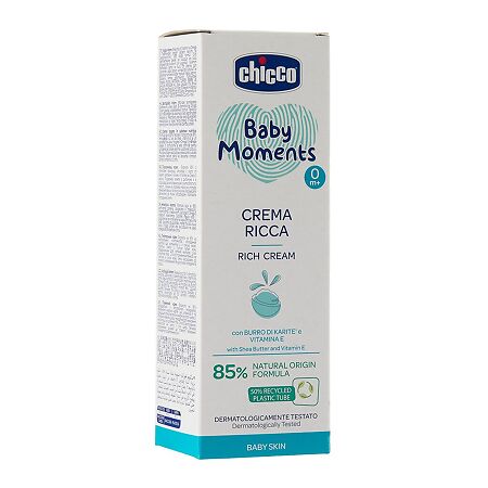 Chicco Крем питательный Baby Moments 0м+ 100 мл