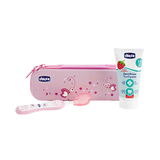 Купить Chicco Набор детский для чистки зубов розовый 1 шт цена