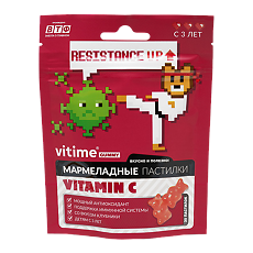 Изображение товара Vitime Gummy Мармеладные жевательные пастилки Витамин С массой 2,5 г в zip-пакете 30 шт