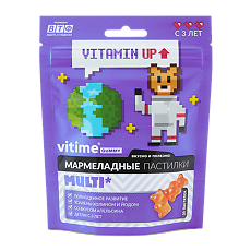 Изображение товара Vitime Gummy Мармеладные жевательные пастилки Мультивитамины массой 2,5 г в zip-пакете 30 шт