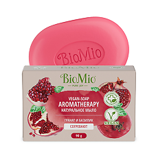 Купить БиоМио (BioMio) Bio-Soap Натуральное мыло Гранат и Базилик 90 г 1 шт цена