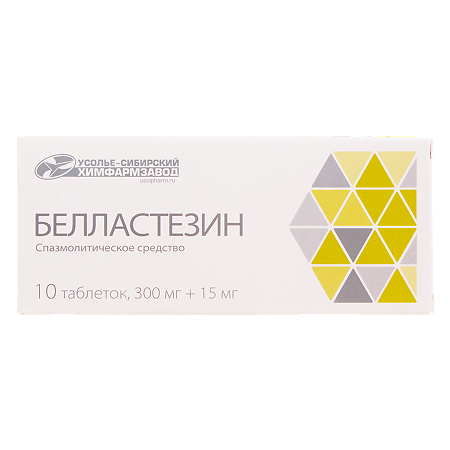 Белластезин таблетки 300 мг+15 мг 10 шт