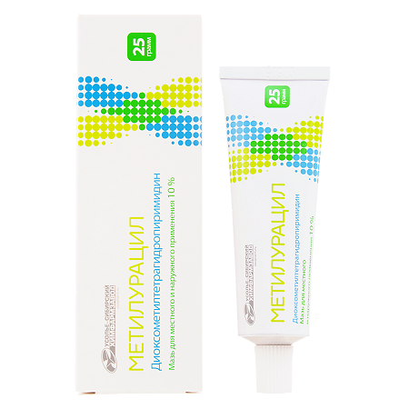 Изображение товара Метилурацил мазь для местного и наружного применения 10 % туба 25 г 1 шт