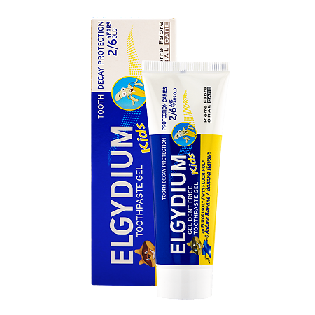 Эльгидиум Зубная паста-гель Kids Banana для детей 2-6 лет 50 мл 1 шт