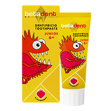 Изображение товара Betadent Junior Детская зубная паста вкус земляника 6+ 75 мл 1 шт
