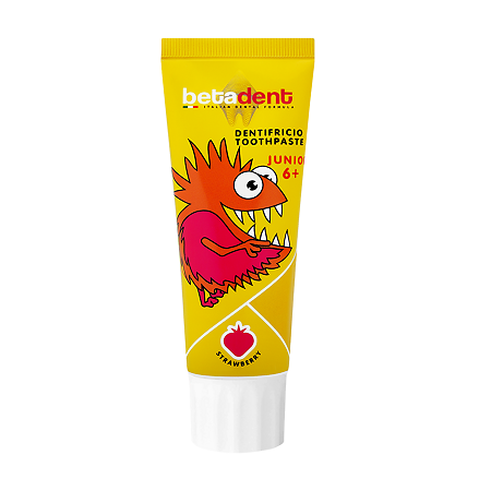 Betadent Junior Детская зубная паста вкус земляника 6+ 75 мл 1 шт