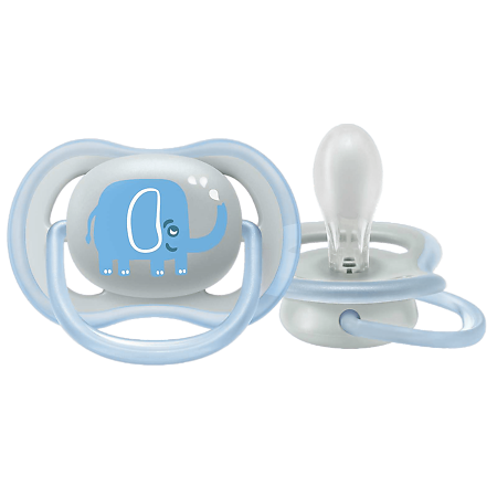 Philips Avent Пустышка Ultra Air SCF086/78 для мальчиков в комплекте с футляром для хранения и стерилизации 6-18 мес 1 шт