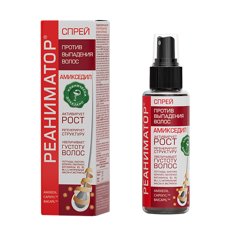 Изображение товара Лошадиная сила Реаниматор Спрей укрепляющий от выпадения и для роста волос 100 мл 1 шт