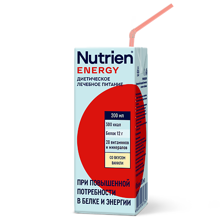 Нутриэн Энергия лечебное (энтеральное) питание с ванильным вкусом 200 мл 1 шт