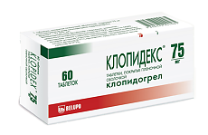 Купить Клопидекс таблетки покрыт.плен.об. 75 мг 60 шт цена