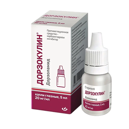 Изображение товара Глазные капли Дорзокулин 20 мг/мл 5 мл для снижения ВГД при глаукоме