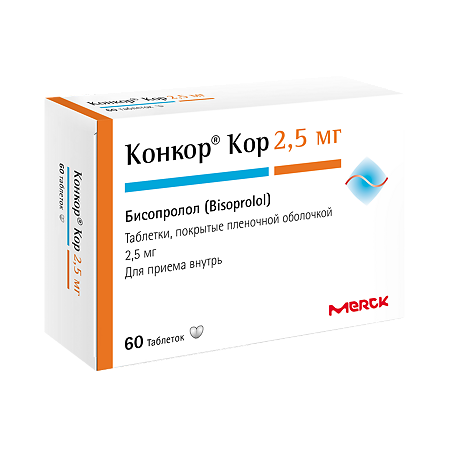 Конкор Кор таблетки покрыт.плен.об. 2,5 мг 60 шт